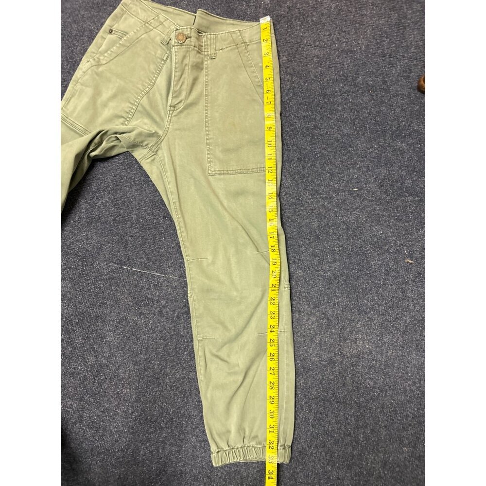 BBJ Los Angeles Olive‎ Green Cargo Pants 30 Waist Cotton Blend Juniors 11 - Picture 8 of 12